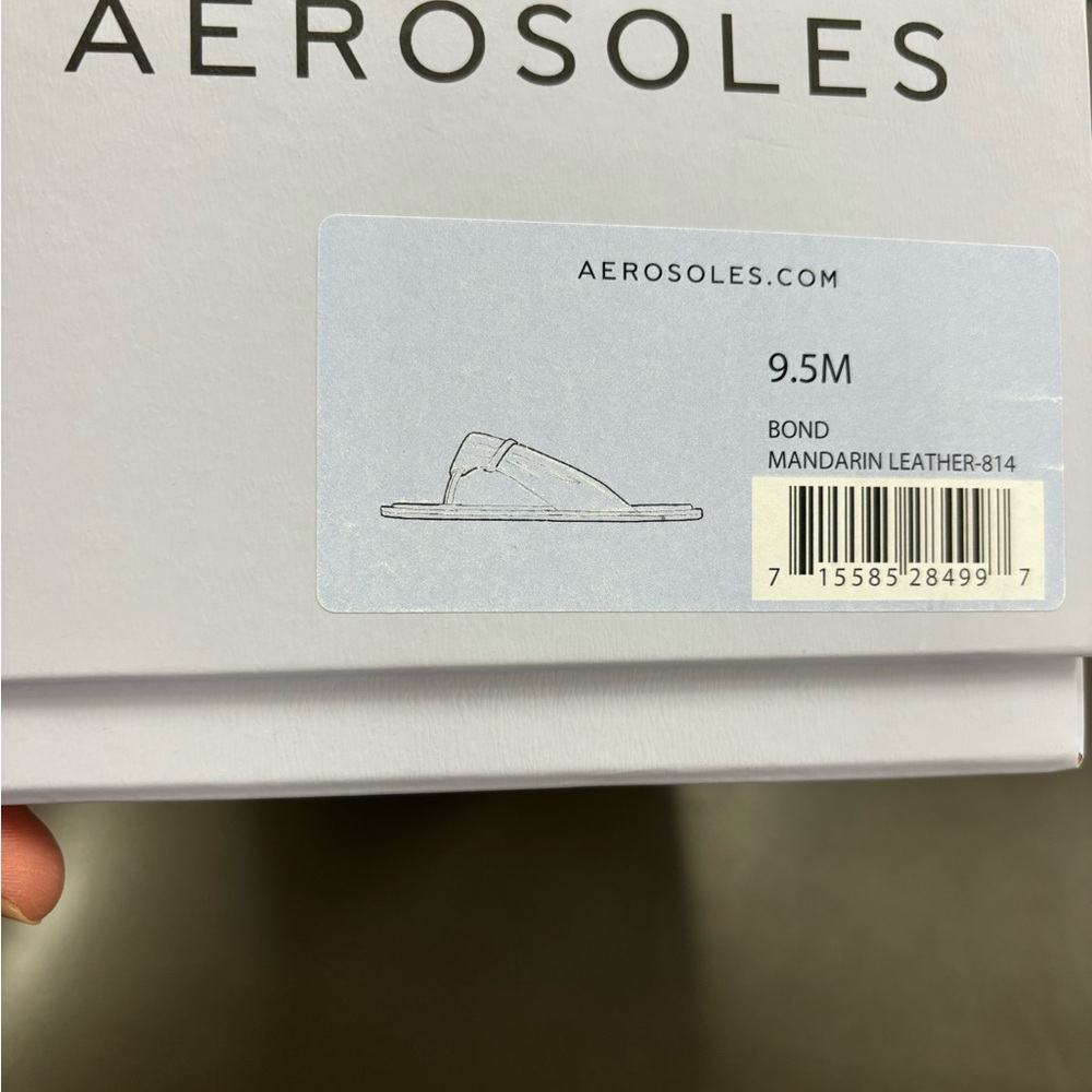 Like New! Worn once inside, Aerosoles Size 9.5 Bond Sandals in Mandarin - Picture 2 of 4